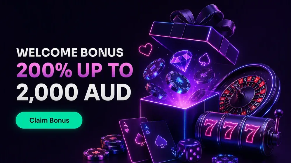 Casino lobby dashboard with balance in AUD