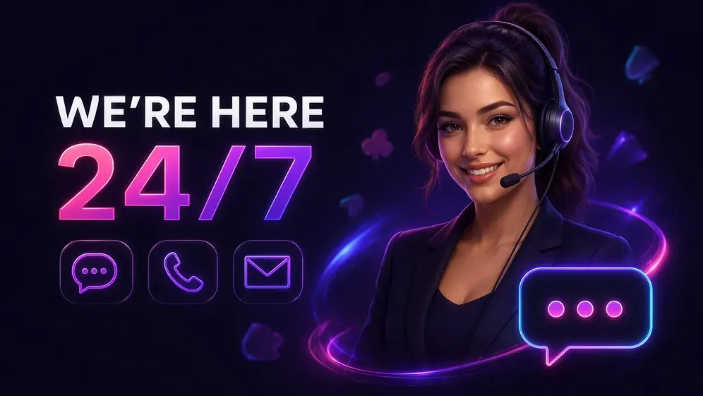 Live chat bubble icon on casino support page